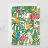 Waterverf tropische parrots baby shower kaart (Achterkant)