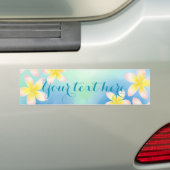 Waterverf Tropische Plumeria Custom Bumpersticker (Op auto)