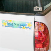 Waterverf Tropische Plumeria Custom Bumpersticker (Op Truck)