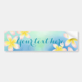 Waterverf Tropische Plumeria Custom Bumpersticker (Voorkant)