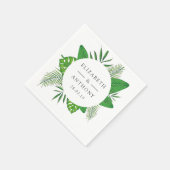 Waterverf Tropische rillingen bruiloft Servet (Hoek)