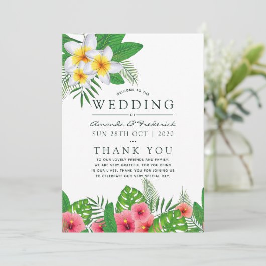 Waterverf Tropische rillingen doorverbinden Programmakaart (Staand voorkant)