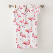 Waterverf Tropische Roze Flamingo | Aangepast Init Bad Handdoek (Insitu)