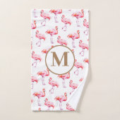 Waterverf Tropische Roze Flamingo | Aangepast Init Bad Handdoek (Handdoek)