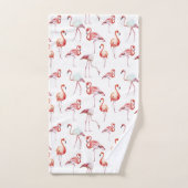 Waterverf Tropische roze flamingo Bad Handdoek (Handdoek)