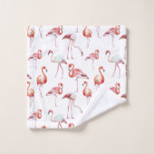 Waterverf Tropische roze flamingo Bad Handdoek (Wasdoekje)