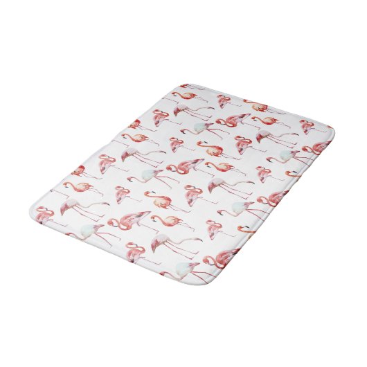 Waterverf Tropische roze flamingo Badmat (Gekanteld)