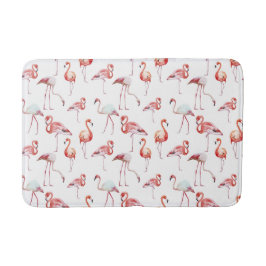 Waterverf Tropische roze flamingo Badmat