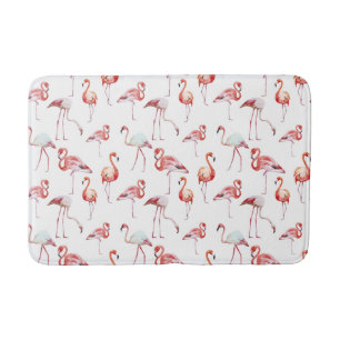 Waterverf Tropische roze flamingo Badmat