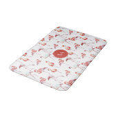 Waterverf Tropische roze flamingo Badmat (Gekanteld)