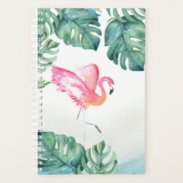 Waterverf Tropische roze flamingo Planner