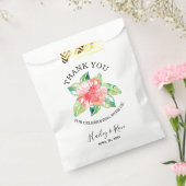 Waterverf Tropische Roze Hibiscus Hawaïaans Bedankzakje (Gezegeld)