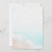 Waterverf Tropische strand golfbreker bruiloft Kaart (Achterkant)
