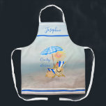 Waterverf Tropische strand Humor Schort<br><div class="desc">Een meisje KAN dromen — met deze mooie waterverf tropische scène — strand; stoel; paraplu — zonneschijn — pet en tas — en jouw naam personaliseren of als geschenk. Alle ontwerpvragen,  stuur gewoon een e-mail naar charmdesignstudio@rcn.com en we zullen u graag helpen.</div>