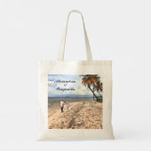 Waterverf Tropische strandbruiloft zomer - Aangepa Tote Bag (Achterkant)