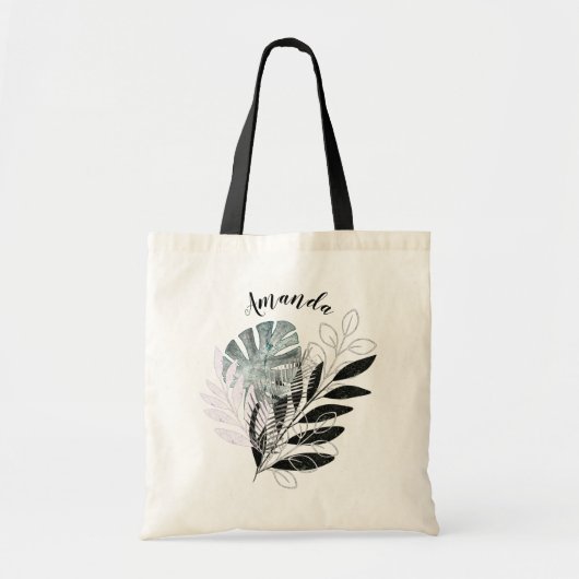 Waterverf tropische tas voor bruidsmeisjes (Voorkant)