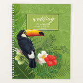 Waterverf Tropische Toucan Wedding Green V2 ID577 Planner (Voorkant)