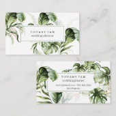 Waterverf Tropische Trendy Elegant Modern Chic Visitekaartje (Voorkant / Achterkant)