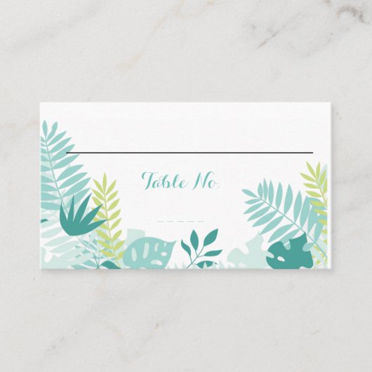 Waterverf Tropische Trouwtafel nr. Plaatskaartje (Voorkant)