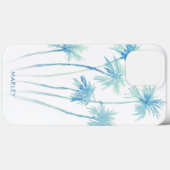 Waterverf Tropische Turquoise Palm Trees Case-Mate iPhone Case (Achterkant (horizontaal))