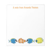 Waterverf Tropische vis op maat Notitieblok (Voorkant)