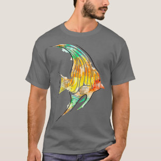 Waterverf Tropische vis T-shirt