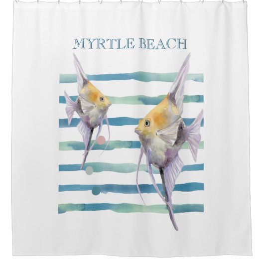 WATERVERF TROPISCHE VIS, VACATIE BINNEN HUIS DOUCHEGORDIJN (Voorkant)