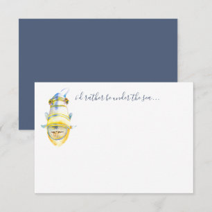 Waterverf Tropische visbriefkaart Notitiekaartje