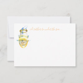 Waterverf Tropische visbriefkaart Notitiekaartje