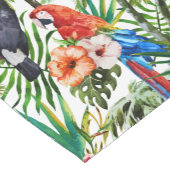 Waterverf tropische vogels en bladpatroon korte tafelloper (Hoek)