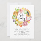 Waterverf Tropische vruchten Baby shower Brunch Kaart (Voorkant)