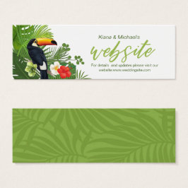 Waterverf Tropische Website Invoegen Groene ID577 Mini Visitekaartjes