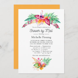 Waterverf Tropische Zomer Vrijgezellenfeest per po Kaart