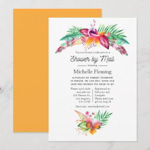 Waterverf Tropische Zomer Vrijgezellenfeest per po Kaart