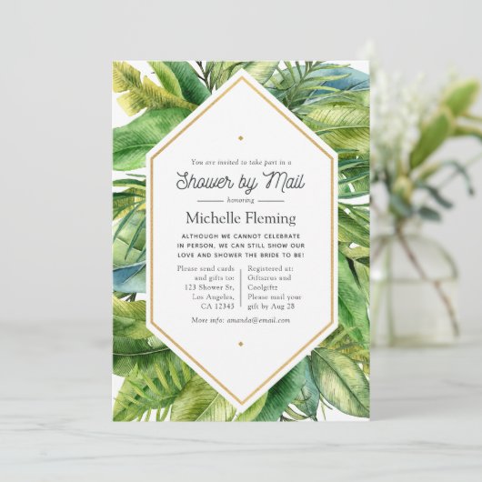 Waterverf Tropische zomerschoen per post Kaart (Staand voorkant)