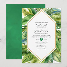 Waterverf Tropische zomervakantie Kaart