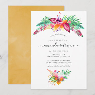 Waterverf Tropische zomervakantie Vrijgezellenfees Kaart