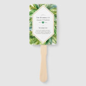 Waterverf Tropische zomervakantieweddenschap Handwaaier (Voorkant)