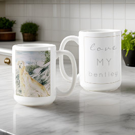 Waterverf Trots Golden Retriever Dog Personalisere Koffiemok