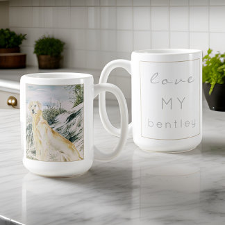 Waterverf Trots Golden Retriever Dog Personalisere Koffiemok