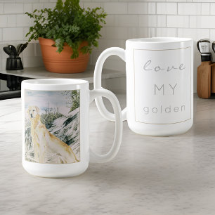 Waterverf Trotse Golden Retriever Dog Koffiemok