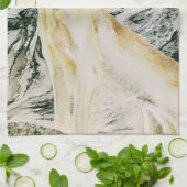 Waterverf Trotse Golden Retriever Dog Theedoek (Gevouwen)