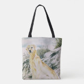 Waterverf Trotse Golden Retriever Dog Tote Bag (Achterkant)