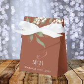 Waterverf Trouwbloemen Botanische Terracotta Bedankdoosjes