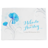 Waterverf trouwbruid werpt blauwe naam cadeautas o (Voorkant)