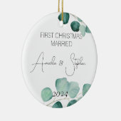 Waterverf trouwde voor het eerst met Eucalyptus Keramisch Ornament (Rechts)