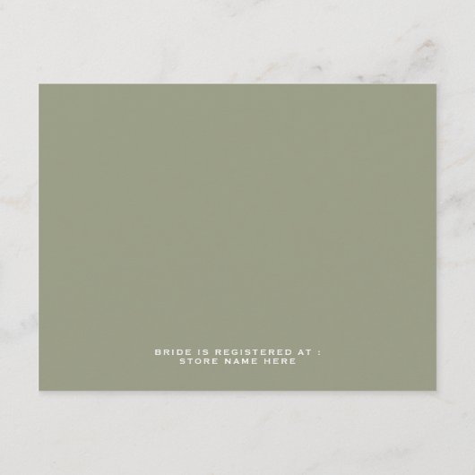 Waterverf Trouwjurk & Blush Garden Bridal Informatiekaartje (Achterkant)