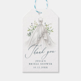 Waterverf trouwjurk dank u Vrijgezellenfeest Cadeaulabel