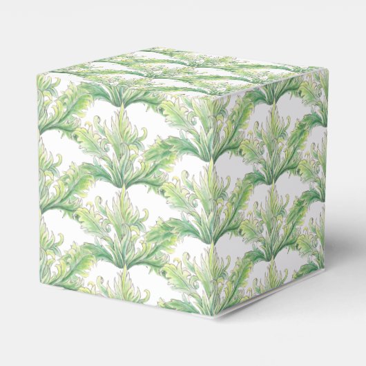 Waterverf trouwklokken zilveren groene gunstbox bedankdoosjes (Achterkant)