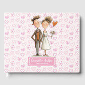 Waterverf Trouwpaar Grappig Gastboek Gastenboek (Voorkant)